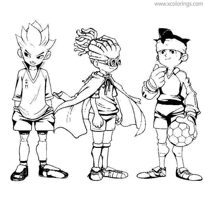 Free Inazuma Eleven Coloring Pages Characters printable