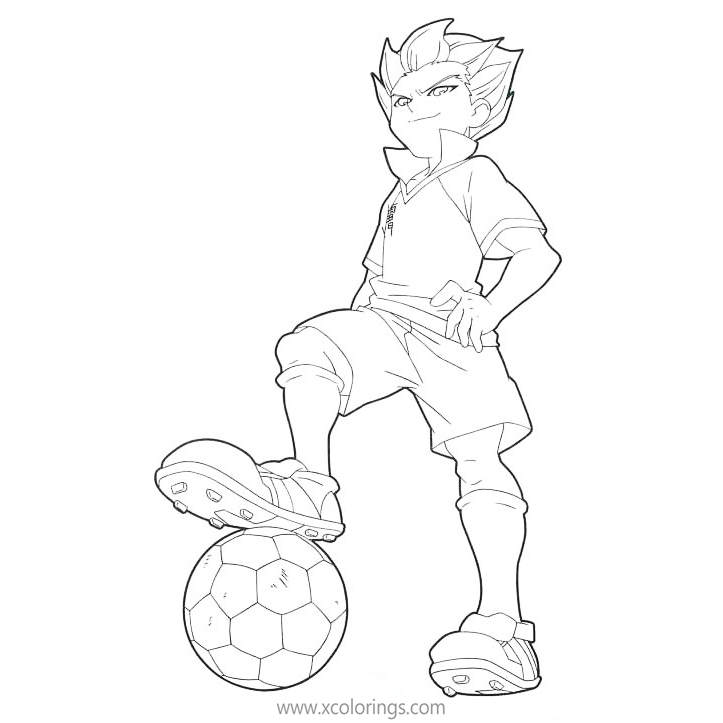 Free Inazuma Eleven Coloring Pages Inazuma with Football printable