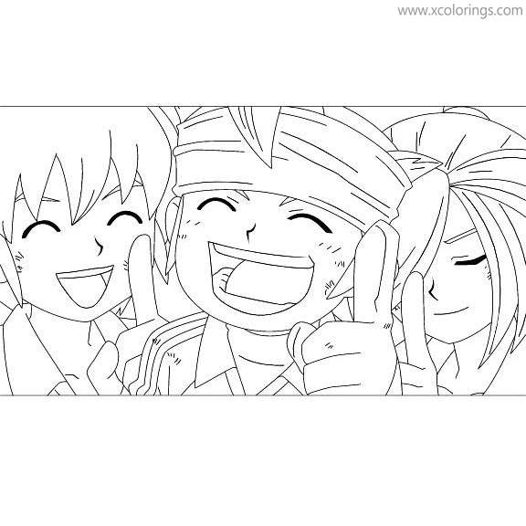 Free Inazuma Eleven Coloring Pages Mark Evans and Friends printable