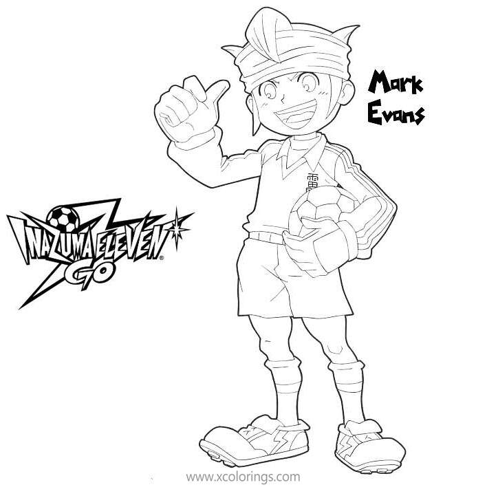 Free Inazuma Eleven Goal Keeper Coloring Pages Mark Evans printable