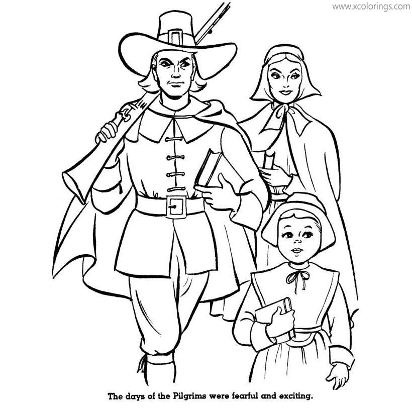 Free Life of Pilgrims Coloring Pages printable