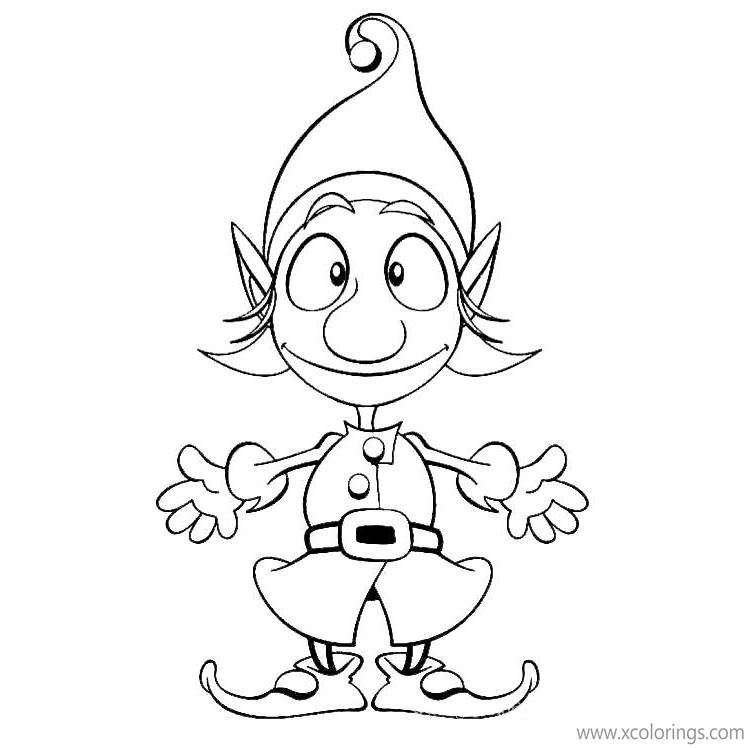 Free Little Elf On The Shelf Coloring Pages printable