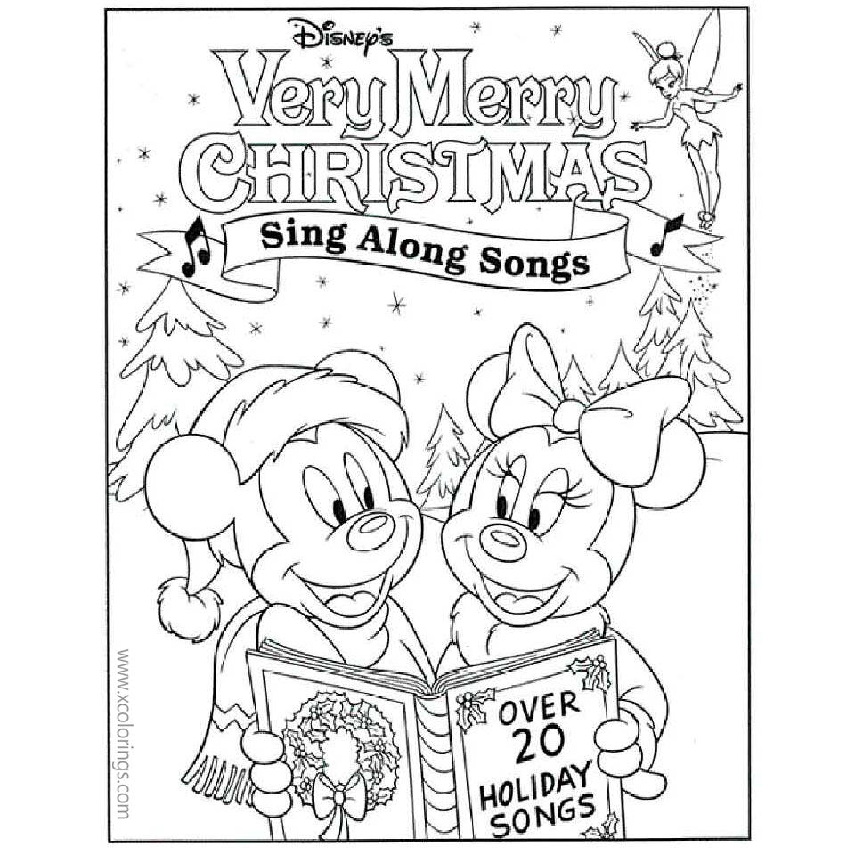 Free Mickey Mouse Christmas Coloring Pages Sing Along Songs printable