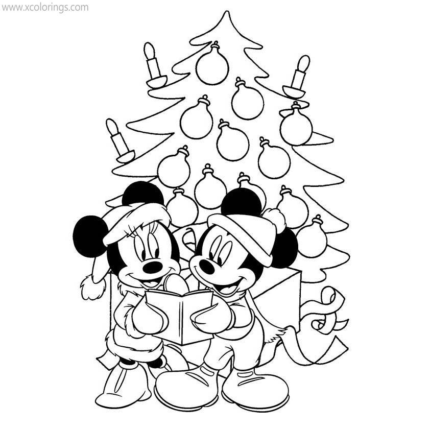 Free Mickey Mouse Christmas Sing Along Songs Coloring Pages printable