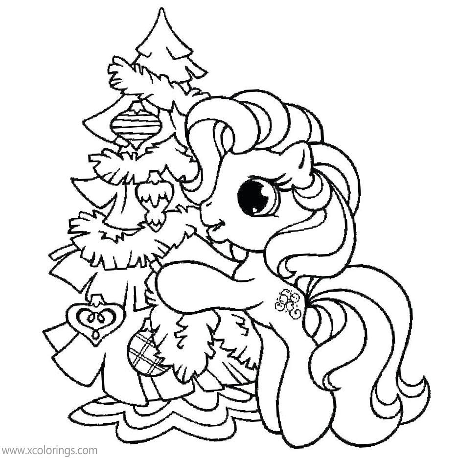 Free My Little Pony and Christmas Ornament Coloring Pages printable