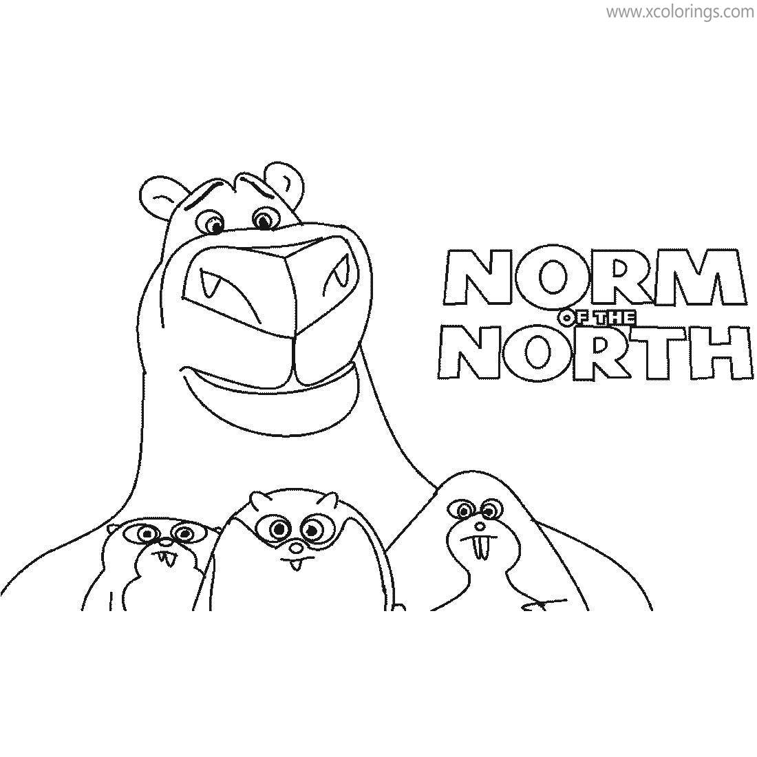 Free Norm of the North Coloring Pages Bear Lemmings and Logo printable