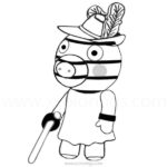 Piggy Roblox Coloring Pages Zizzy Peppa Pig