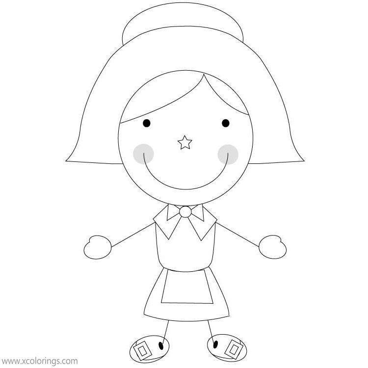 Free Pilgrim Coloring Pages Easy for Kids printable