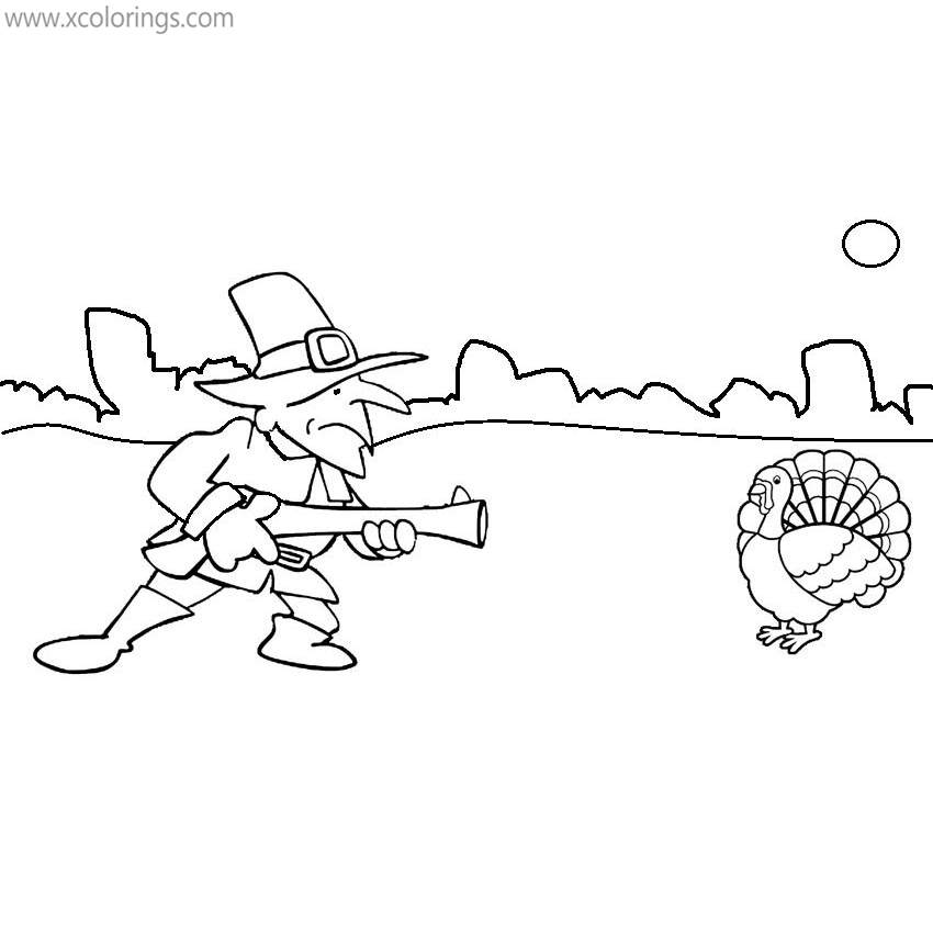 Free Pilgrim Coloring Pages Hunts A  printable
