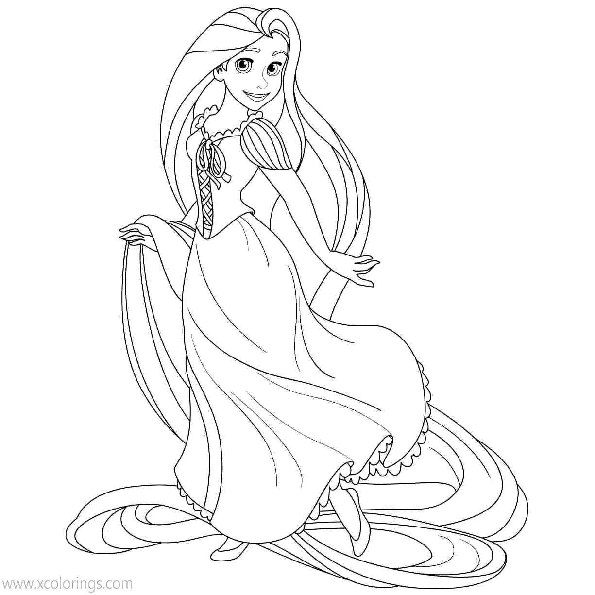 Free Princess Rapunzel Coloring Pages printable