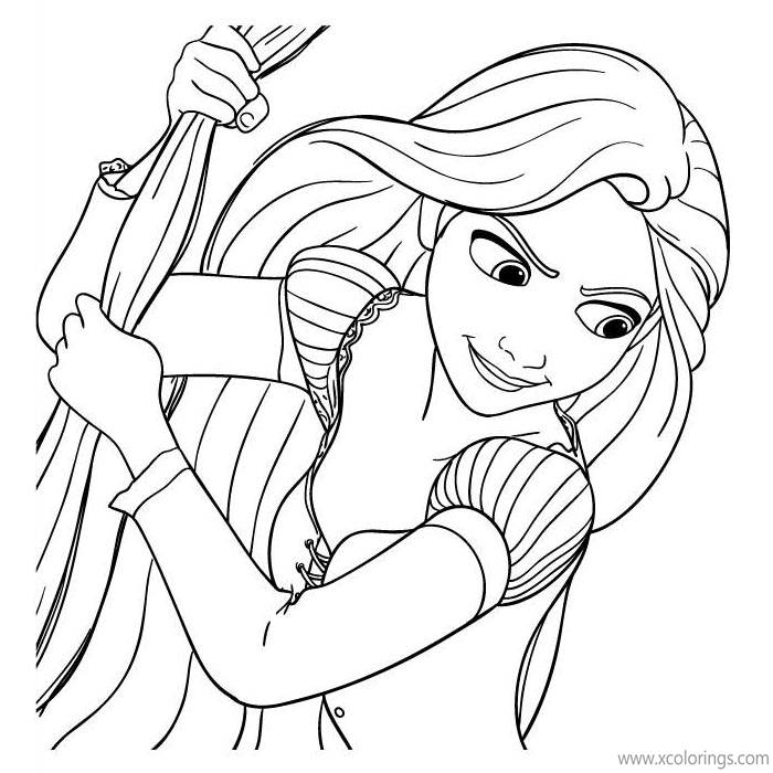 Free Princess Rapunzel is Brave Coloring Pages printable