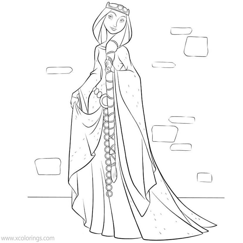 Free Queen from Tangled Coloring Pages printable