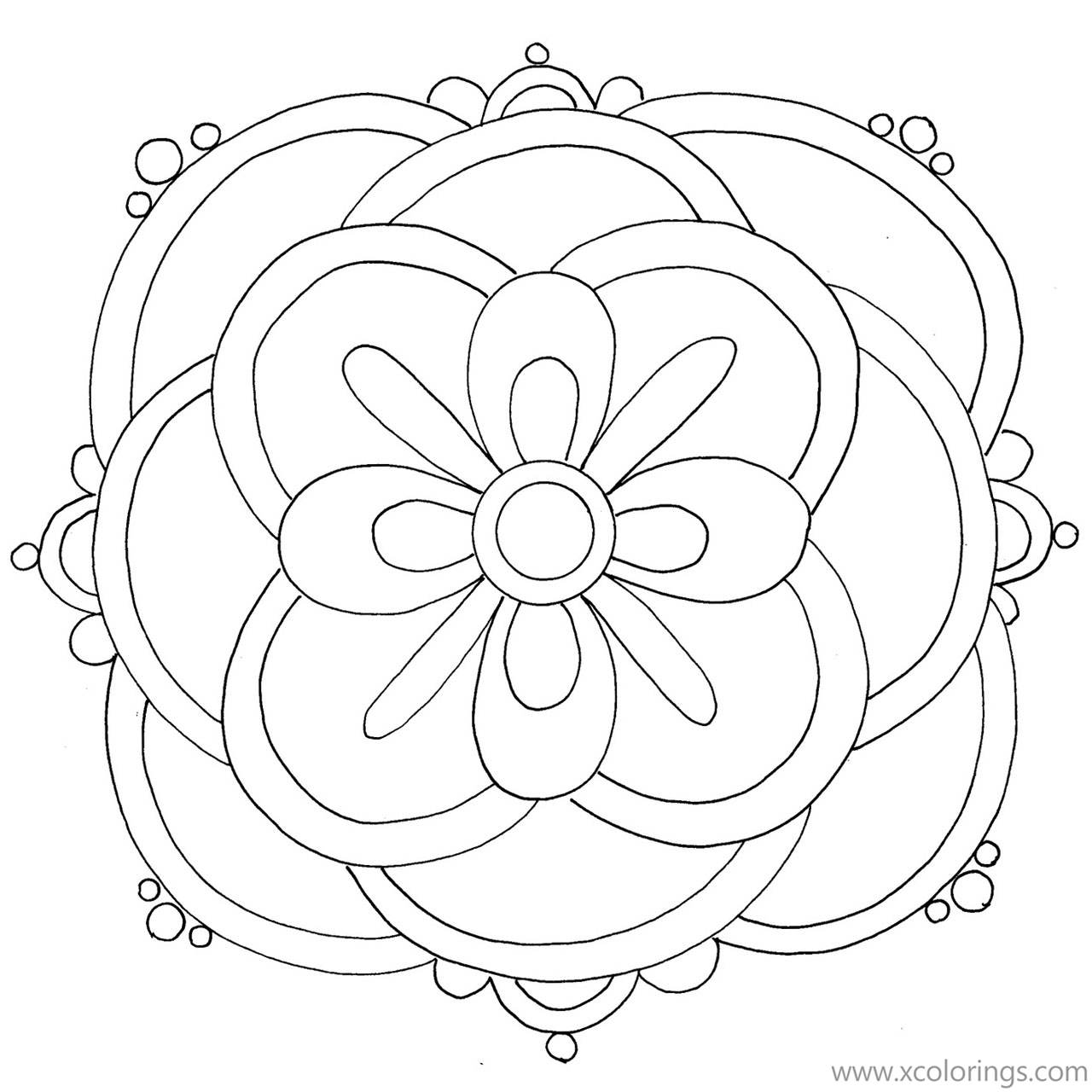 Free Rangoli Coloring Pages for Festival of Lights printable