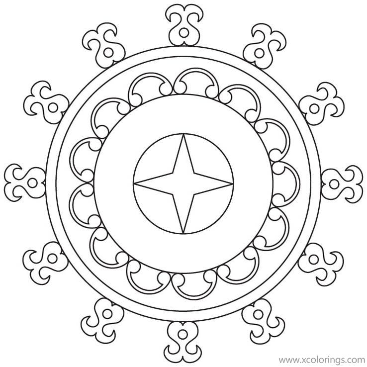 Free Rangoli Coloring Pages for Festival printable