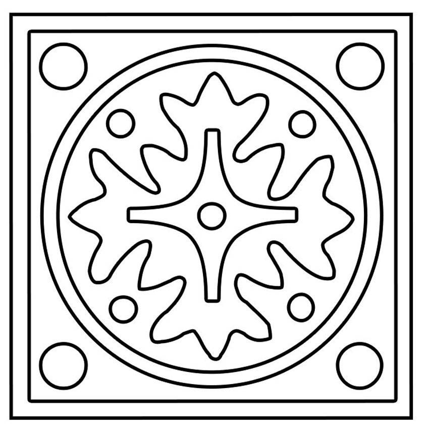 Free Rangoli Coloring Pages for Indian printable
