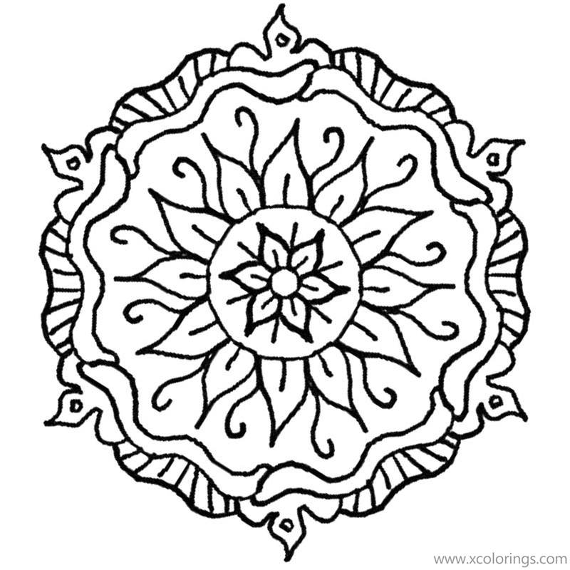 Free Rangoli Coloring Pages from India printable
