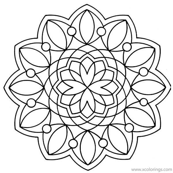 Free Rangoli Coloring Pages to Feel Generosity printable