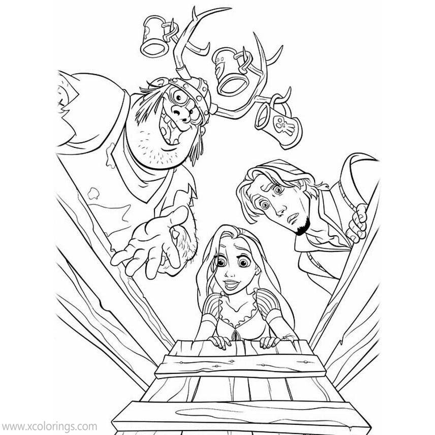 Free Rapunzel Coloring Pages A Tunnel printable