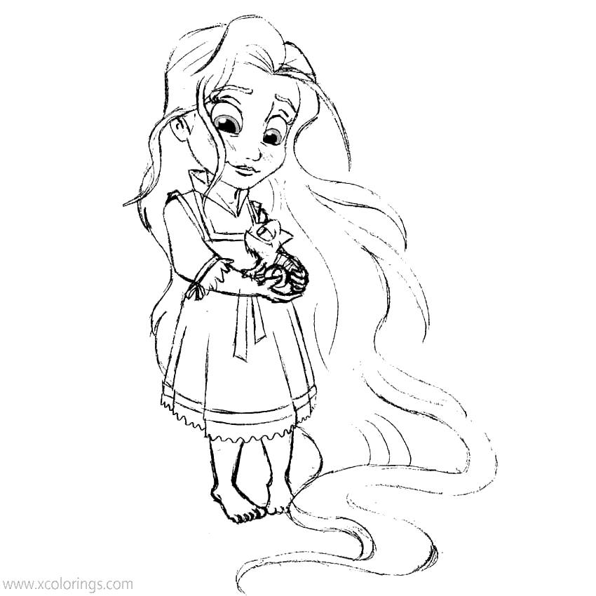 Free Rapunzel Coloring Pages Baby Princess printable