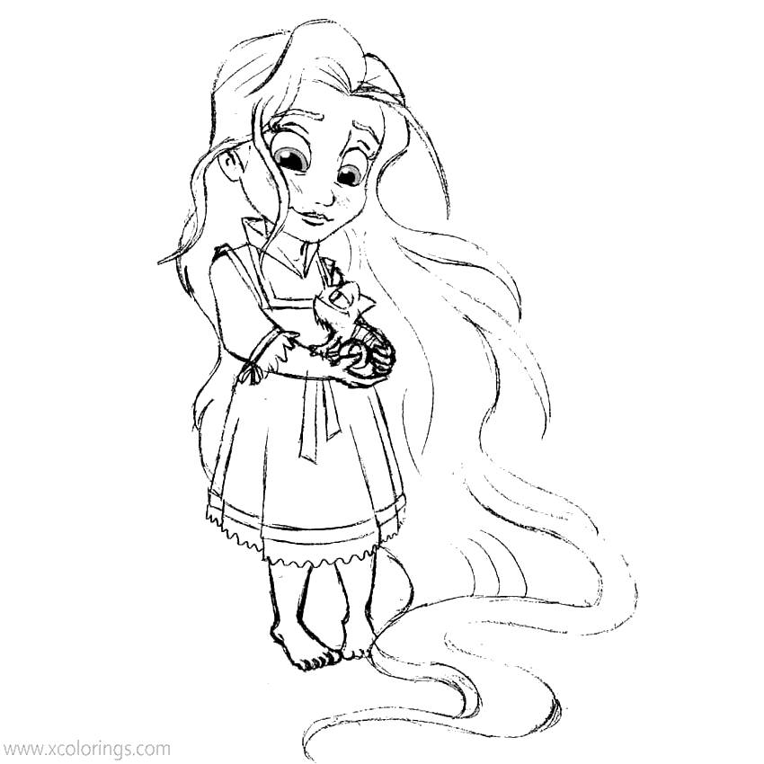 Rapunzel Coloring Pages Baby Princess - XColorings.com