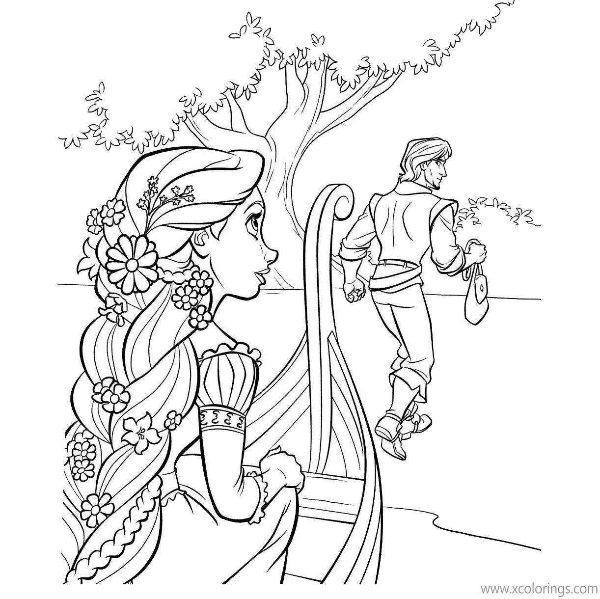 Free Rapunzel Coloring Pages Flynn Got Off the Boat printable