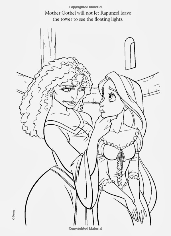 Free Rapunzel Coloring Pages Gothel printable