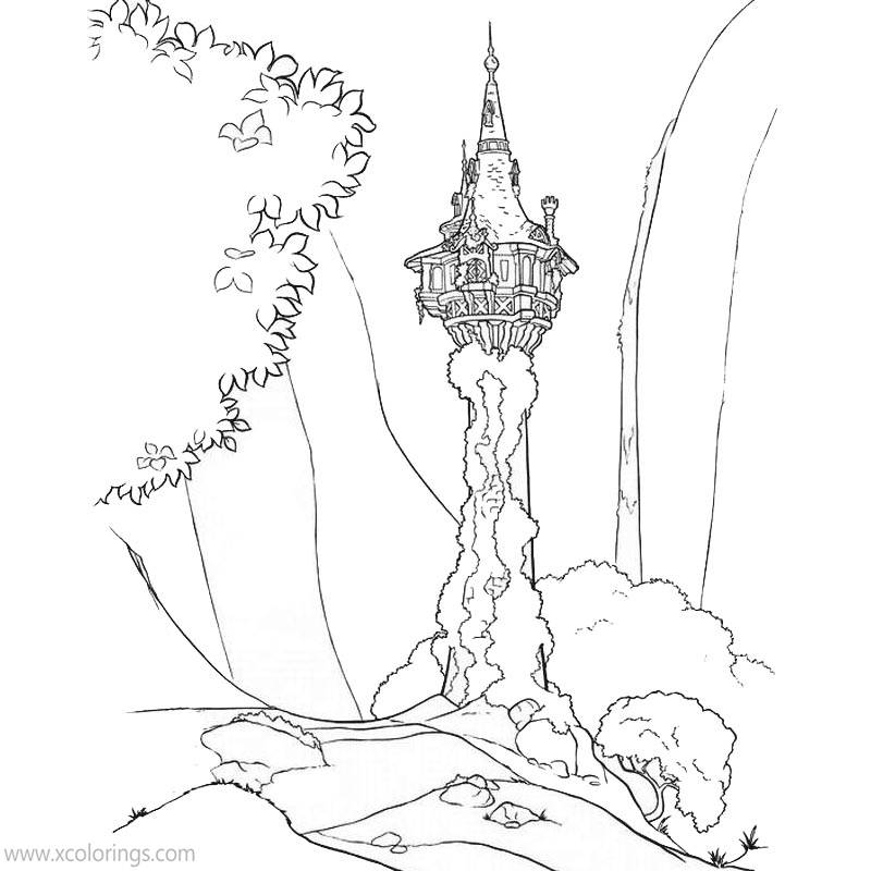 Free Rapunzel Coloring Pages Home of Gothel printable