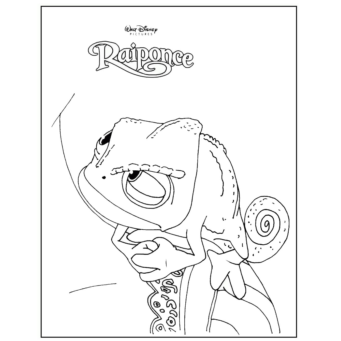Free Rapunzel Coloring Pages Pascal printable