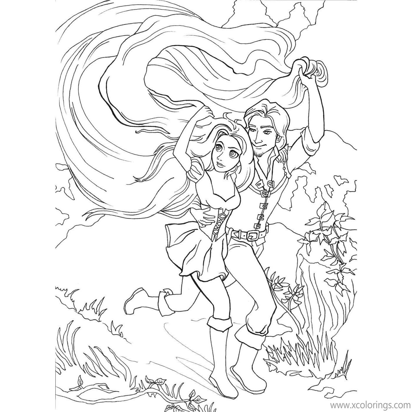 Free Rapunzel Story Coloring Pages printable