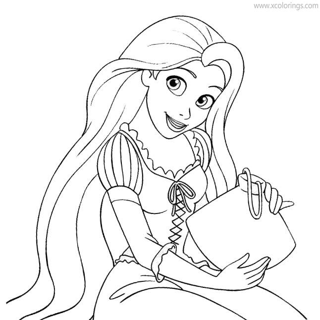 Rapunzel from Disney Tangled Coloring Pages - XColorings.com