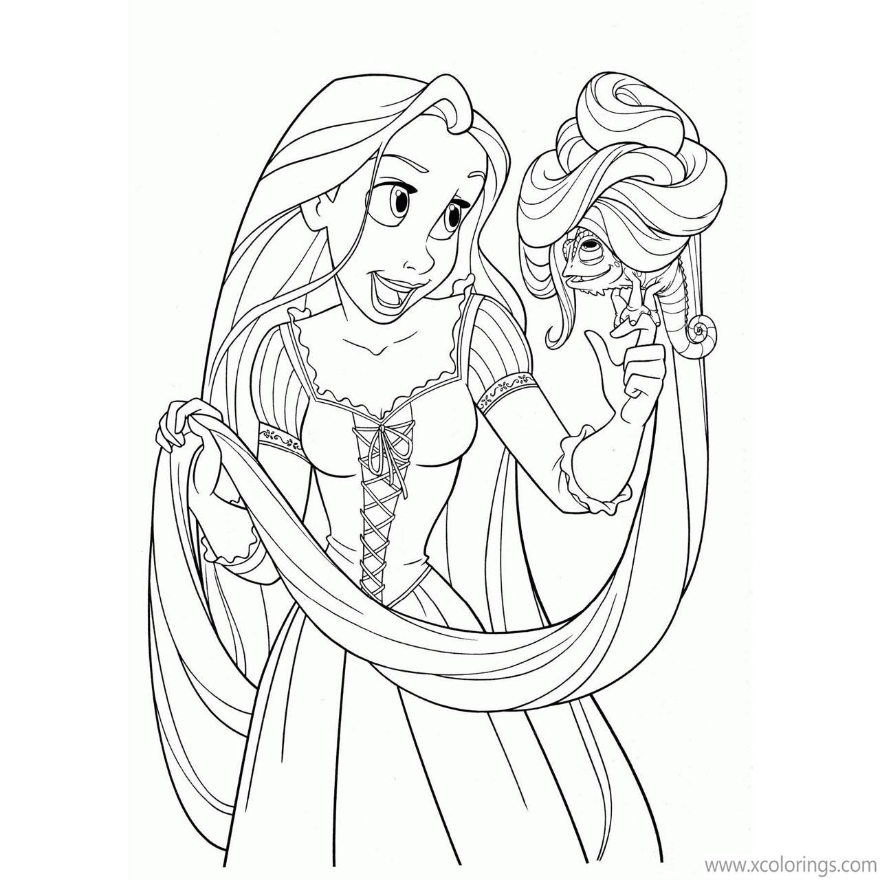 Free Rapunzel is Singing Coloring Pages printable