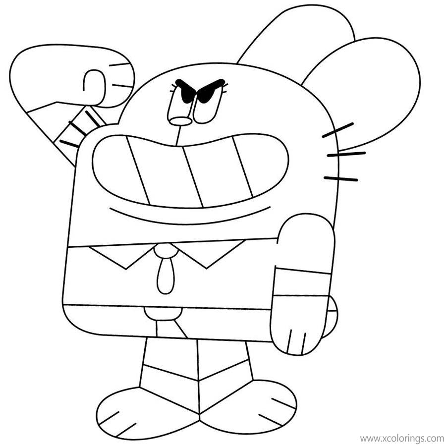 Free Richard Watterson from The Amazing World of Gumball Coloring Pages printable