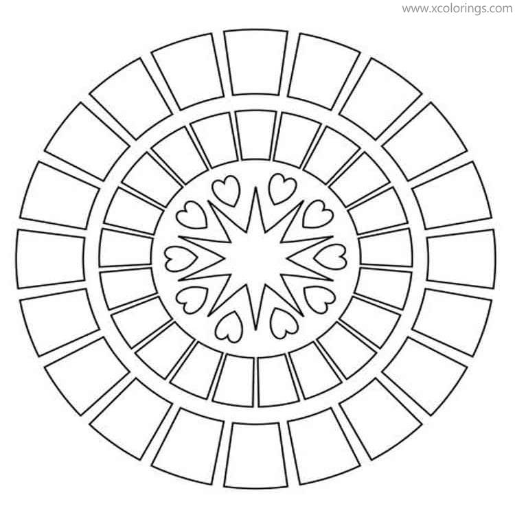 Free Roud Rangoli Coloring Pages printable