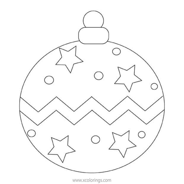Free Round Christmas Ornament Coloring Pages printable
