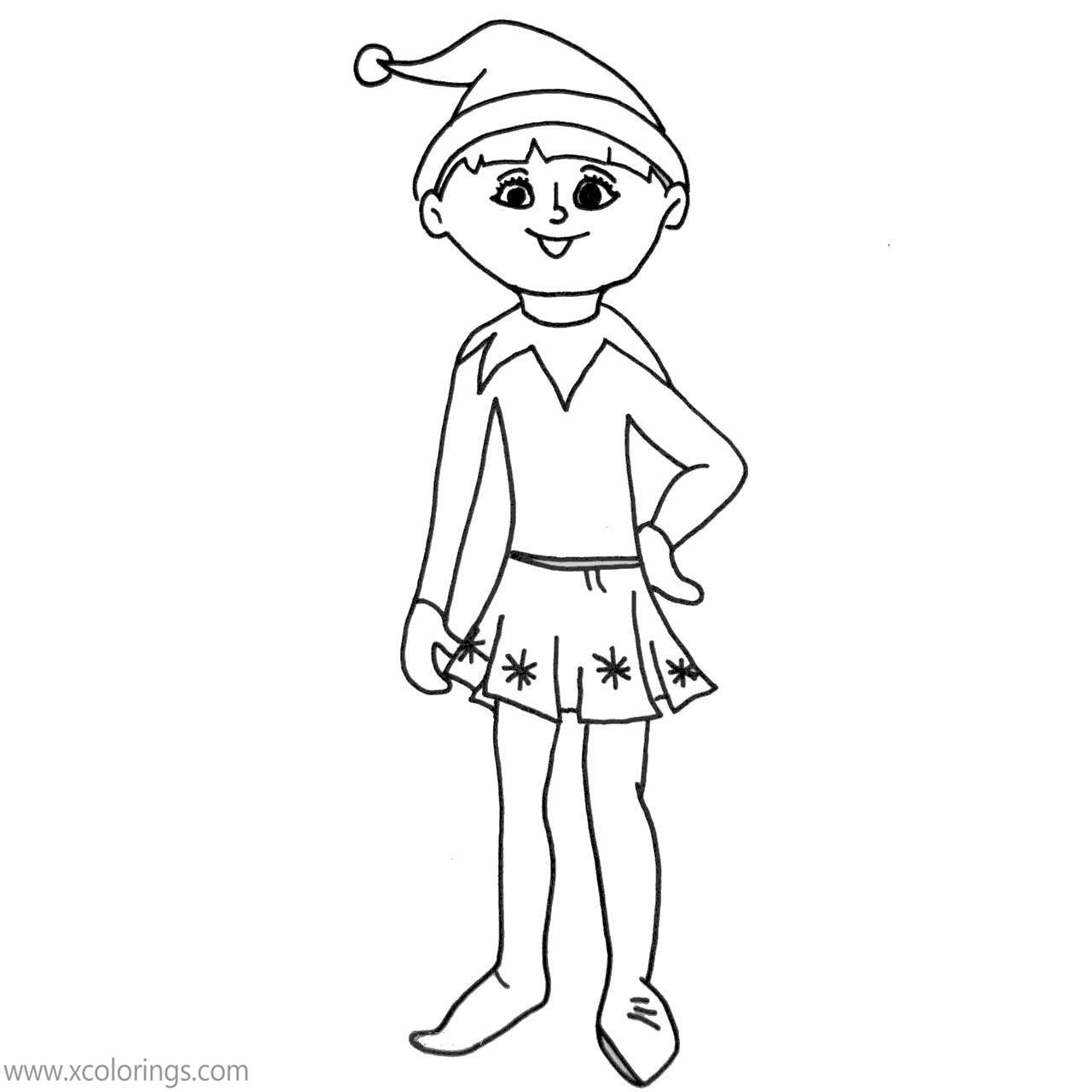 Free Snowflake from Elf On The Shelf Coloring Pages printable