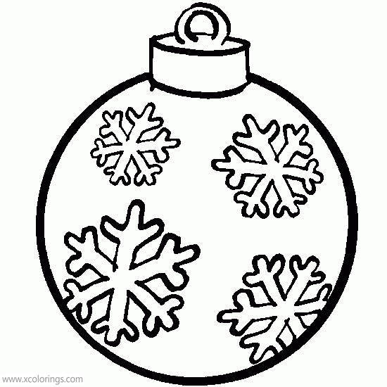 Free Snowflakes Christmas Ornament Coloring Pages printable