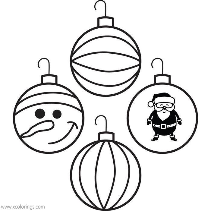 Free Snowman Christmas Ornament Coloring Pages printable