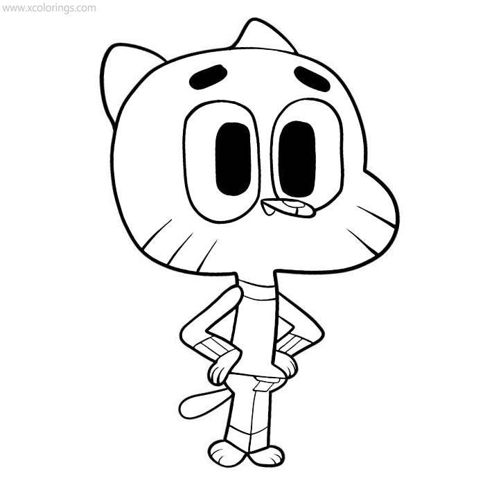 Free TV Series The Amazing World of Gumball Coloring Pages printable