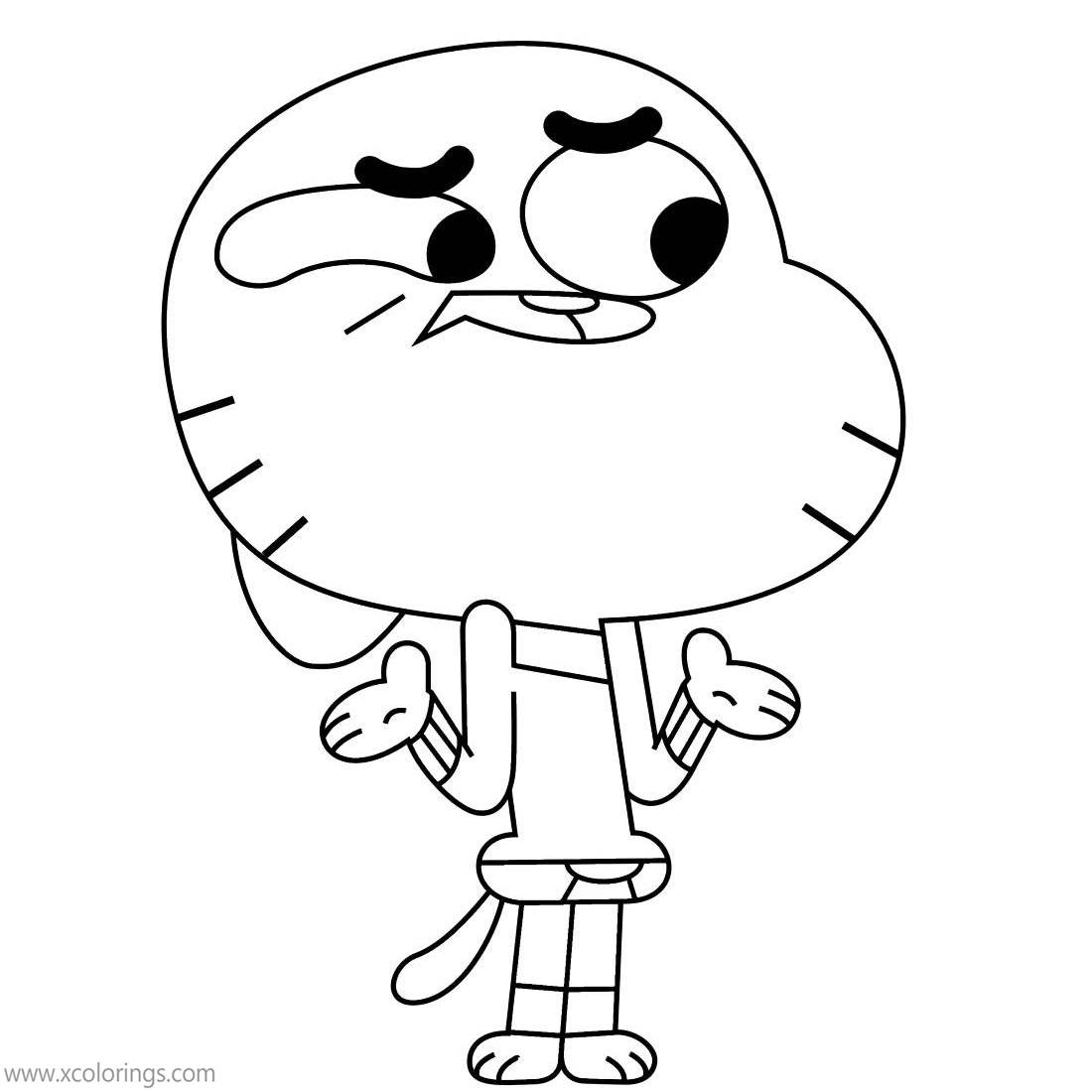 Free TV Show The Amazing World of Gumball Coloring Pages printable