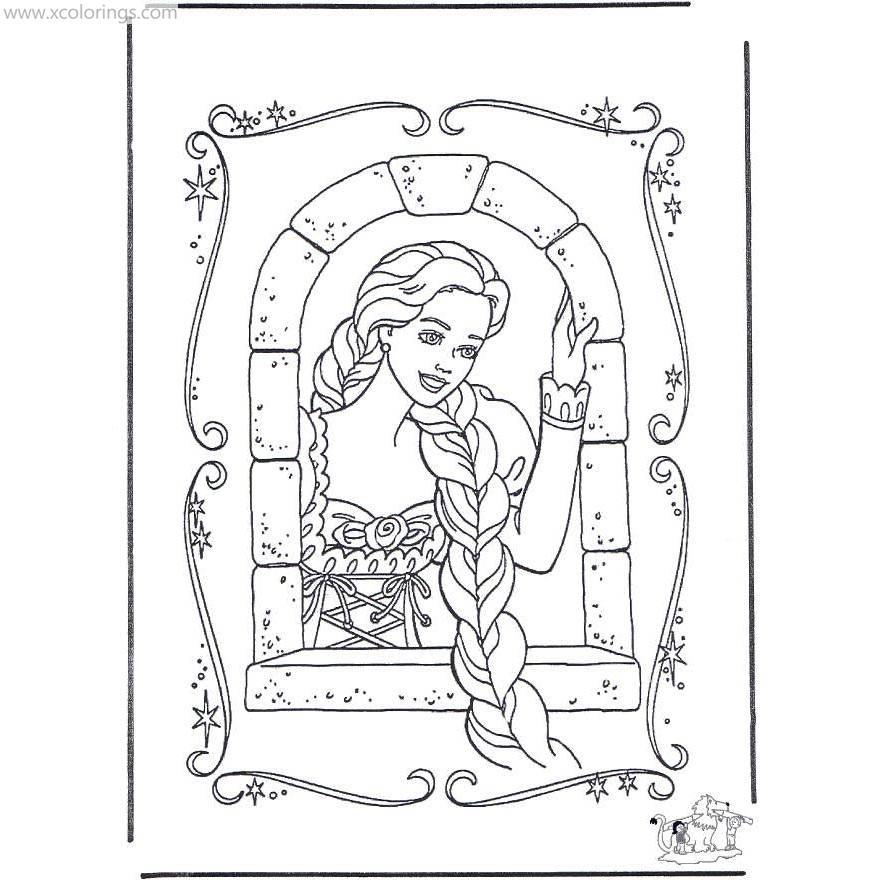 Free Tale of Rapunzel Coloring Pages printable