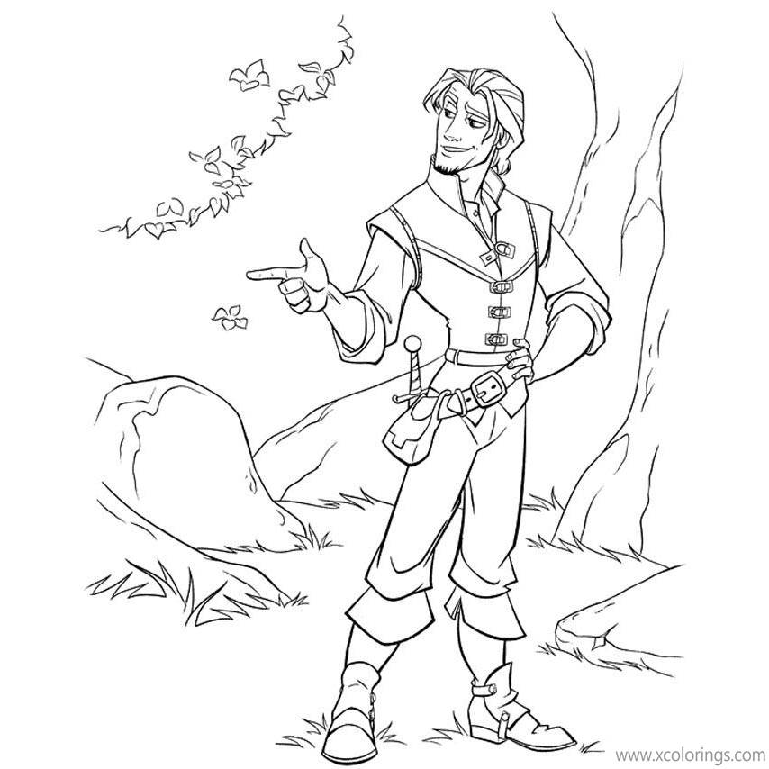 Free Tangled Coloring Pages Flynn printable