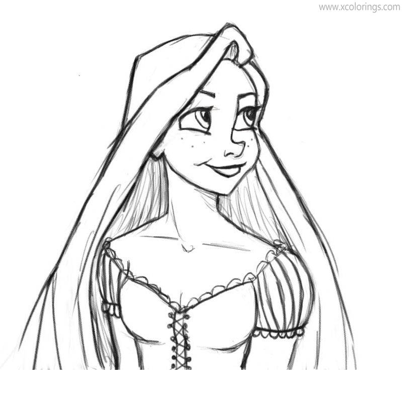 Free Tangled Coloring Pages Hand Drawing printable