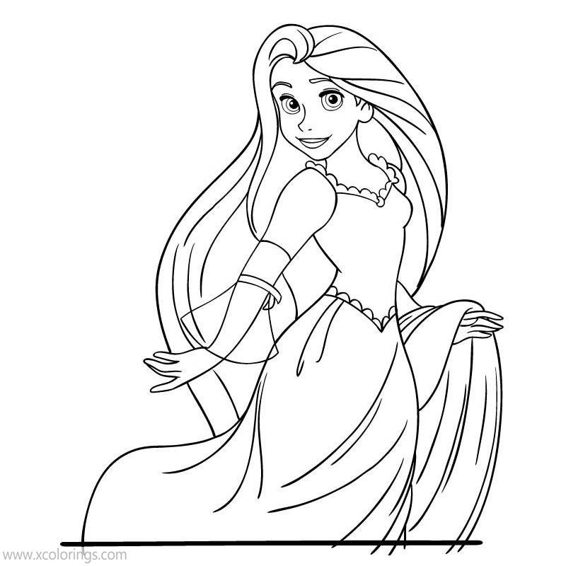 Free Tangled Rapunzel Coloring Pages printable
