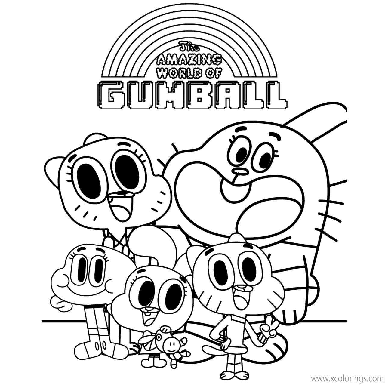 Free The Amazing World of Gumball Characters Coloring Pages printable