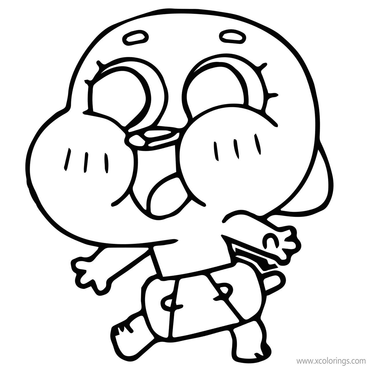 Free The Amazing World of Gumball Coloring Pages Baby Gumball printable