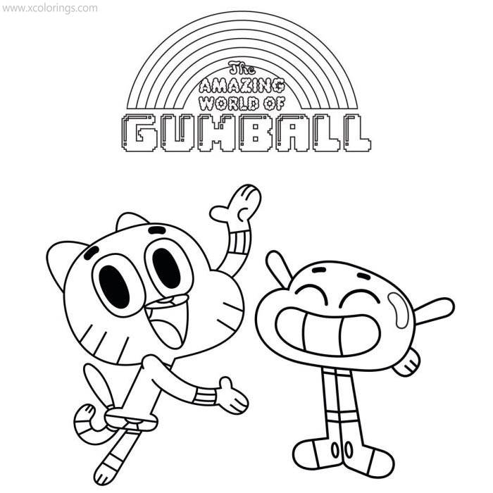 Free The Amazing World of Gumball Coloring Pages Logo printable