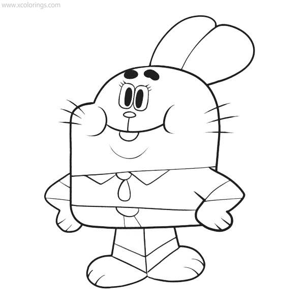Free The Amazing World of Gumball Coloring Pages Richard Watterson printable