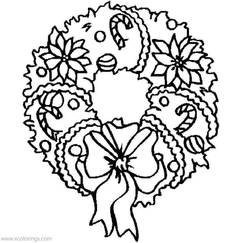 Free Xmas Wreath Free Coloring Pages printable