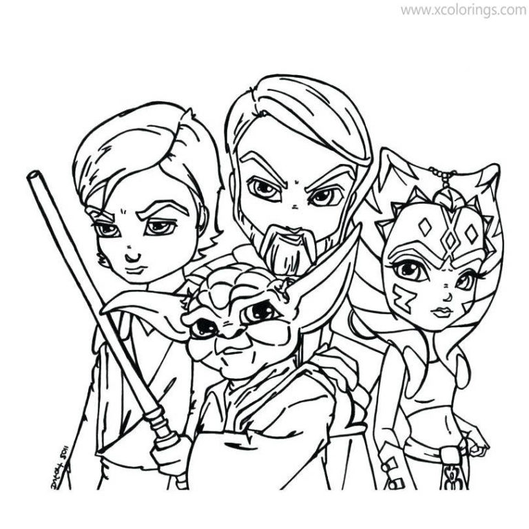Togruta Ahsoka Tano Coloring Pages - XColorings.com
