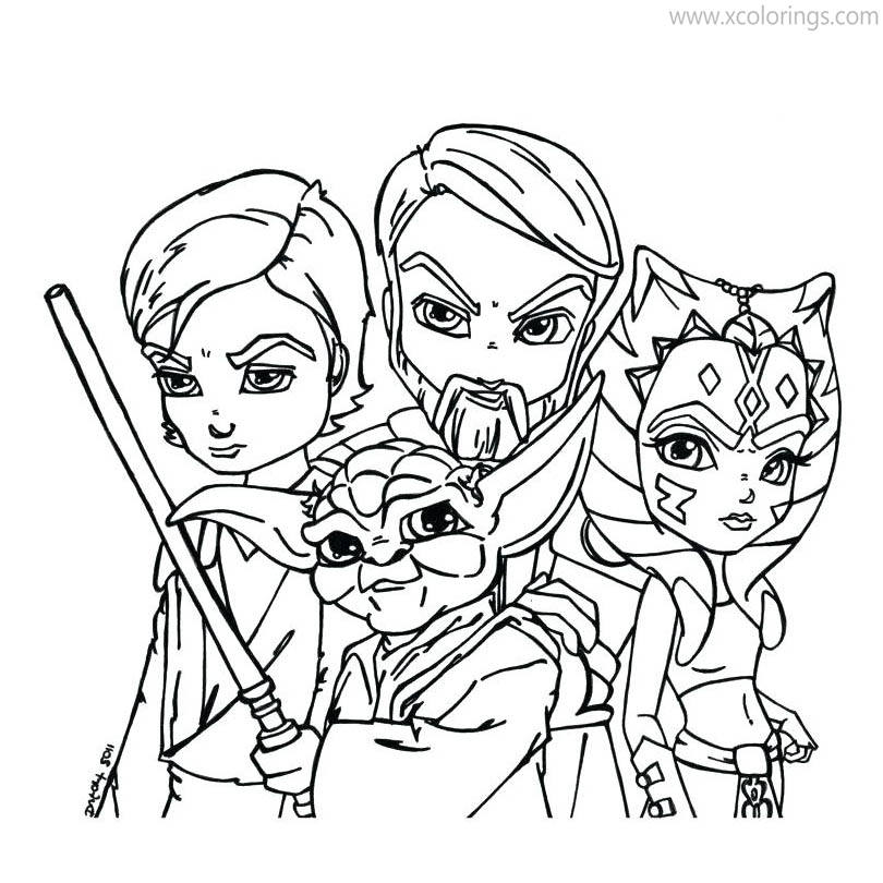Free Ahsoka Tano Coloring Pages from Star Wars printable